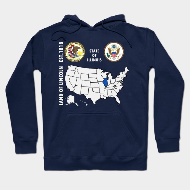 State of Illinois Hoodie by NTFGP